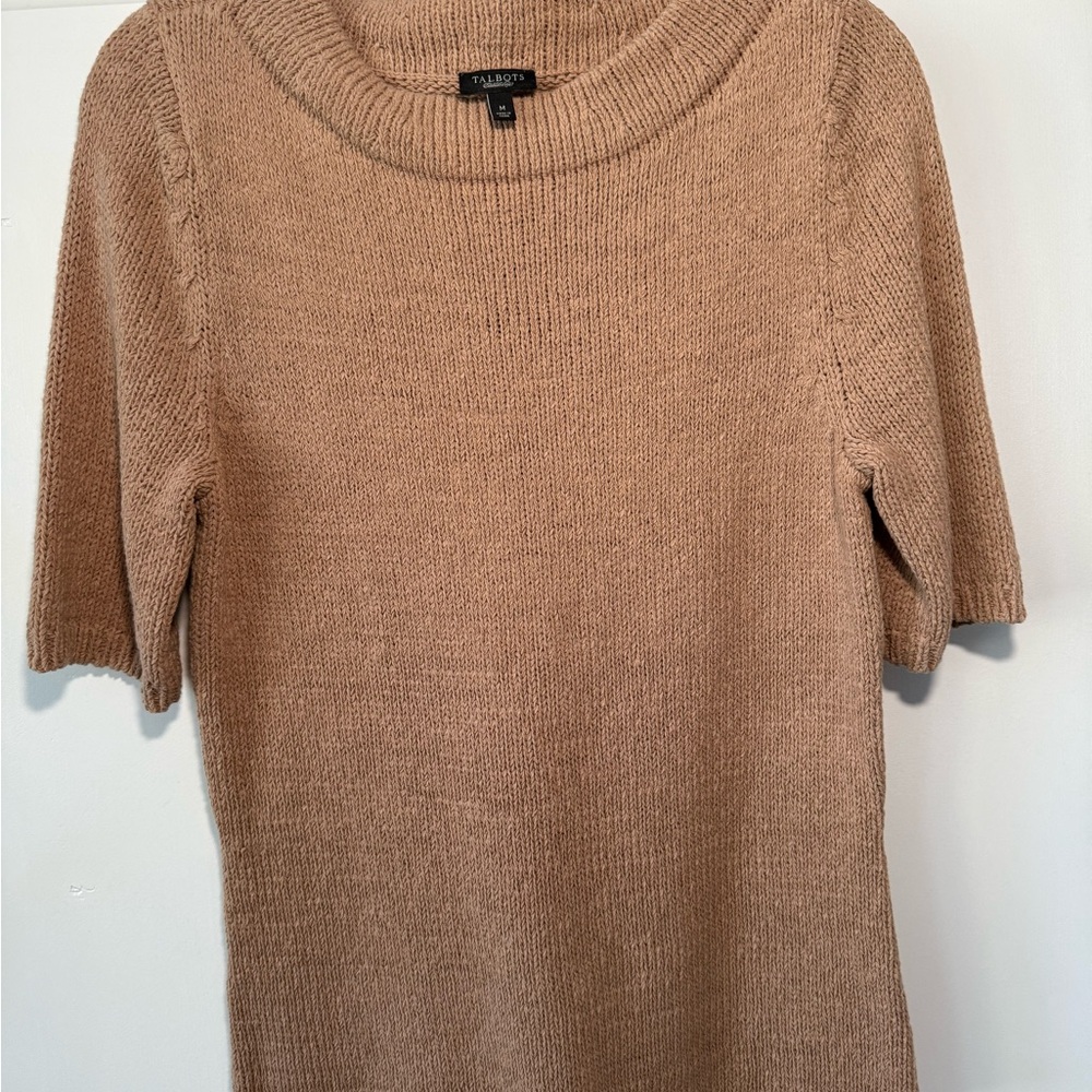 Talbots Women's Camel Crew Neck Sweater